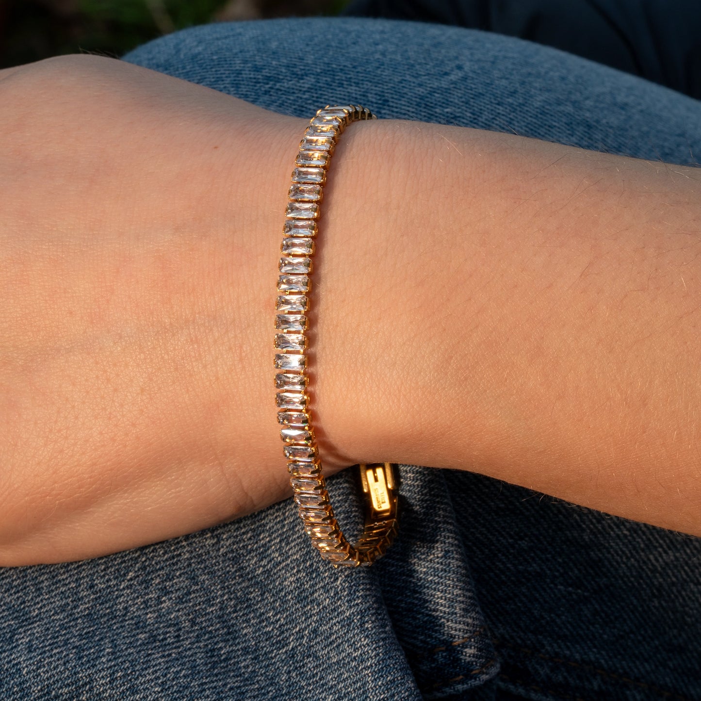 Emily's Baguette Bracelet - Crystal Clear