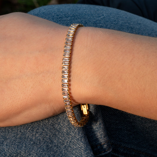 Emily's Baguette Bracelet - Crystal Clear