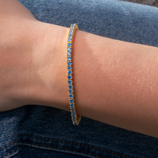 Stars Hollow Bracelet - Aqua Blue